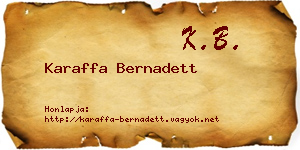 Karaffa Bernadett névjegykártya